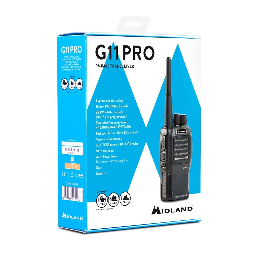 Midland G11 PRO radiopuhelin