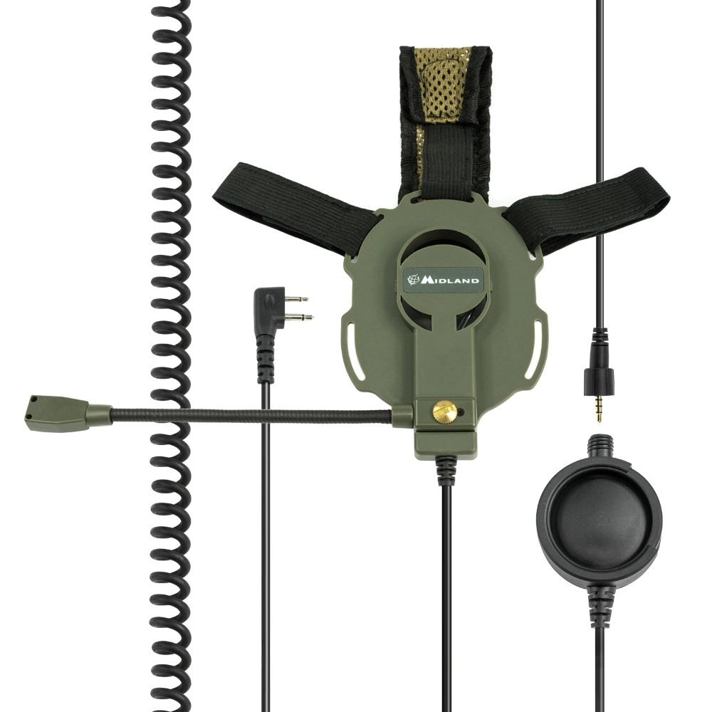 Midland Bow M Evo Headset + PTT - 2 pin Midland liittimellä