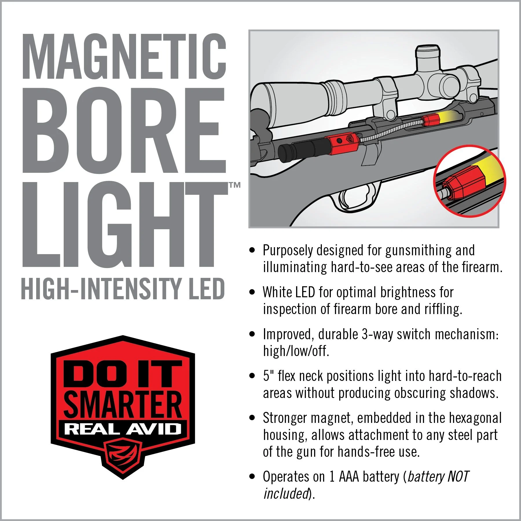 Real Avid Magnetic Bore Light