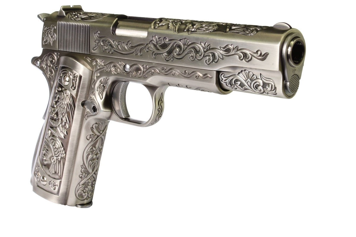 WE M1911 blowback kaasupistooli, metallinen - Classic Floral Pattern