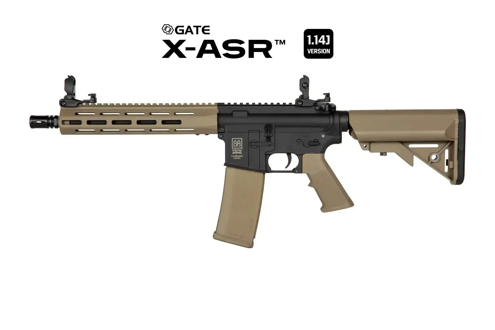 Specna Arms SA-F03 FLEX X-ASR 1.14 J sähköase - Half-Tan