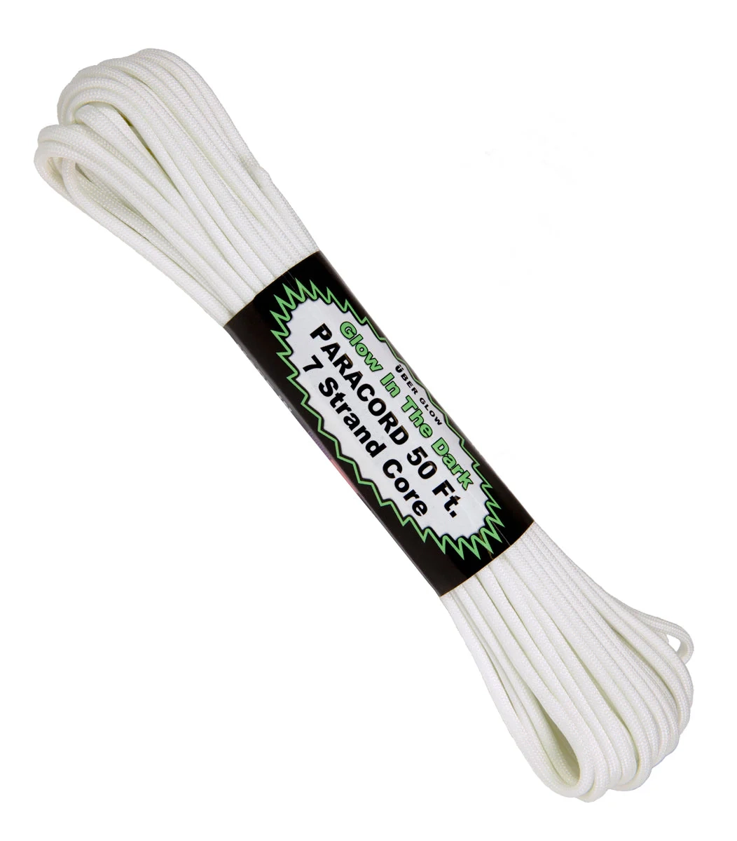 Atwood Rope MFG Paracord Uber Glow 15m (50ft) - Glow In The Dark