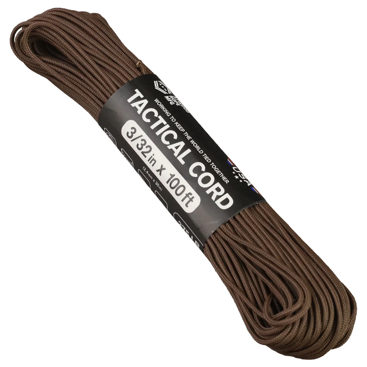 Atwood Rope MFG Tactical 275 Cord 30m (100ft) - ruskea