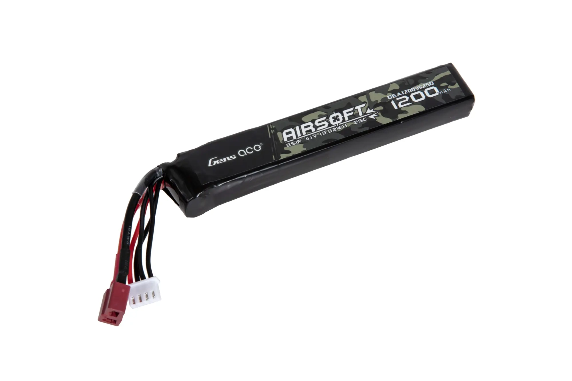 Gens Ace 11.1V 1200mAh 25C Lipo akku - stick - T Plug