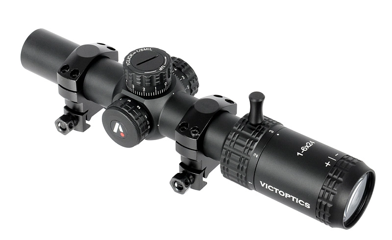 VictOptics S6 1-6x24 LPVO Short Dot kiikaritähtäin - musta