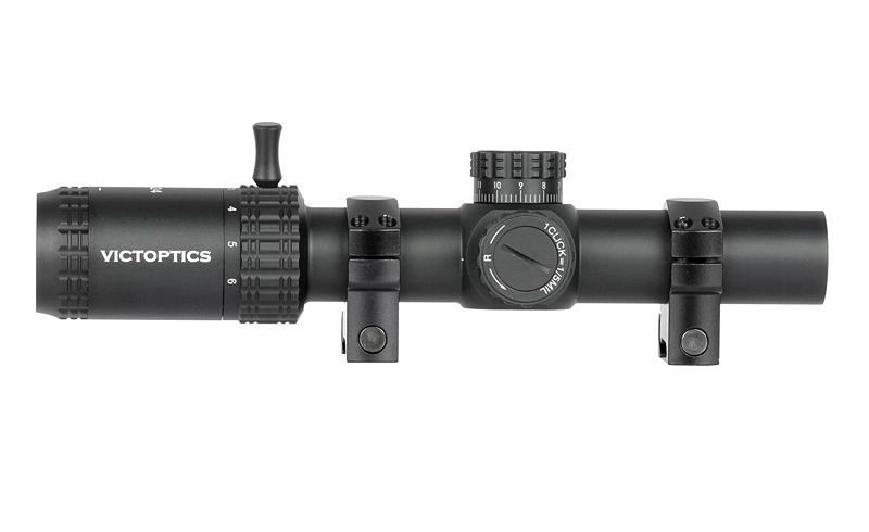 VictOptics S6 1-6x24 LPVO Short Dot kiikaritähtäin - musta