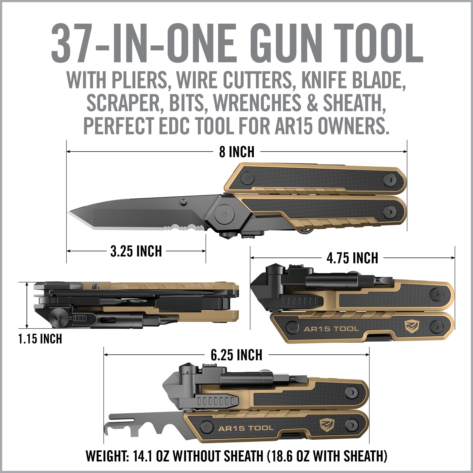 Real Avid AR15 Tool - 37-in-1 monitoimityökalu