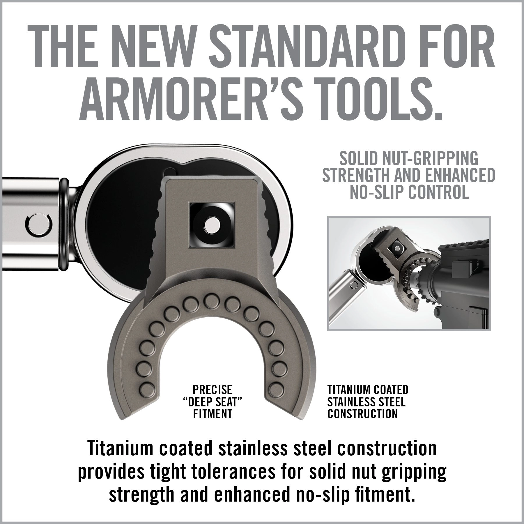 Real Avid Master-Fit A2/AR15 Crowfoot Wrench Set - työkalusarja