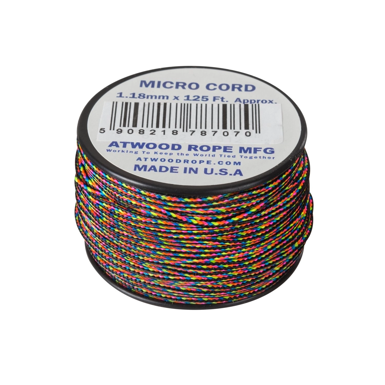 Atwood Rope MFG 1.18mm Micro Cord naru 38 m (125ft) - Dark Stripes