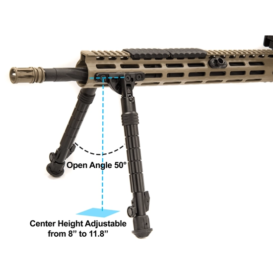 Leapers UTG Recon Flex M-LOK Bipod 8.0-11.8" - musta