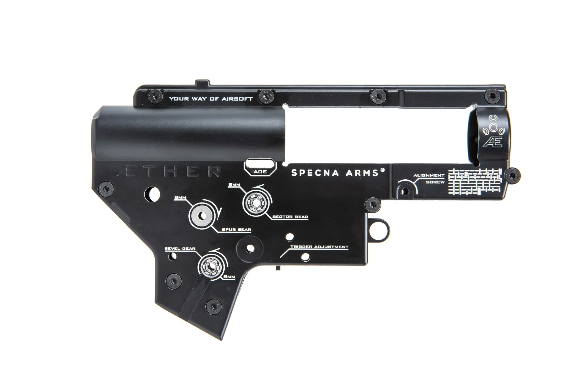 Specna Arms Ather V2 rataslaatikon kuoret - J-Cage laakereilla