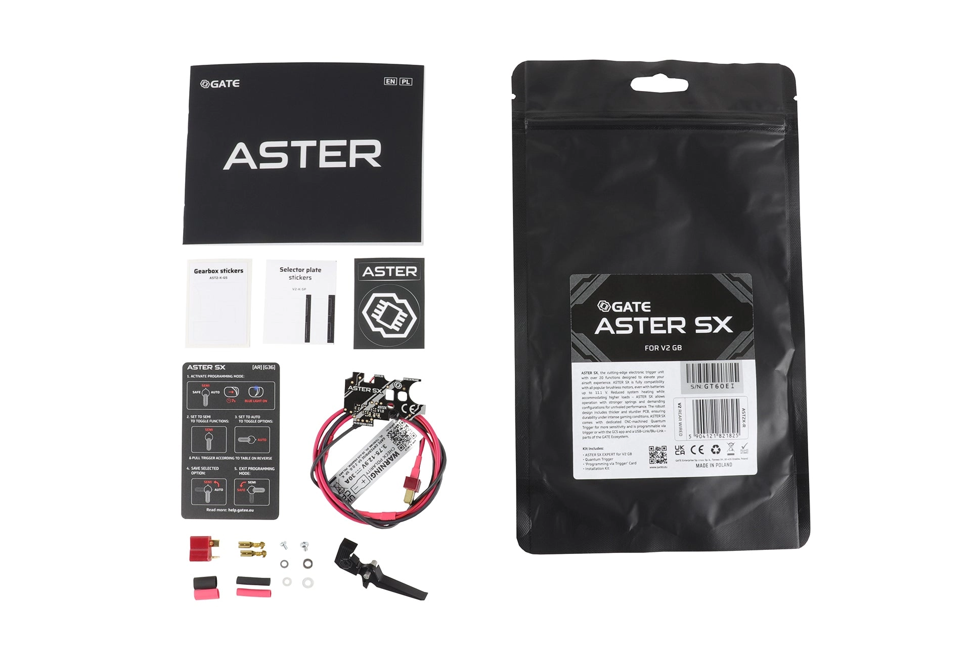 Gate ASTER V2 SX Expert + Quantum Trigger - Johdot taakse