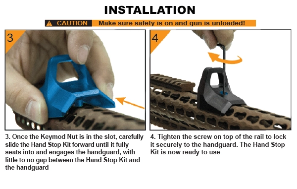 Leapers UTG  Super Slim Keymod Hand Stop / Barricade Rest Kit - musta