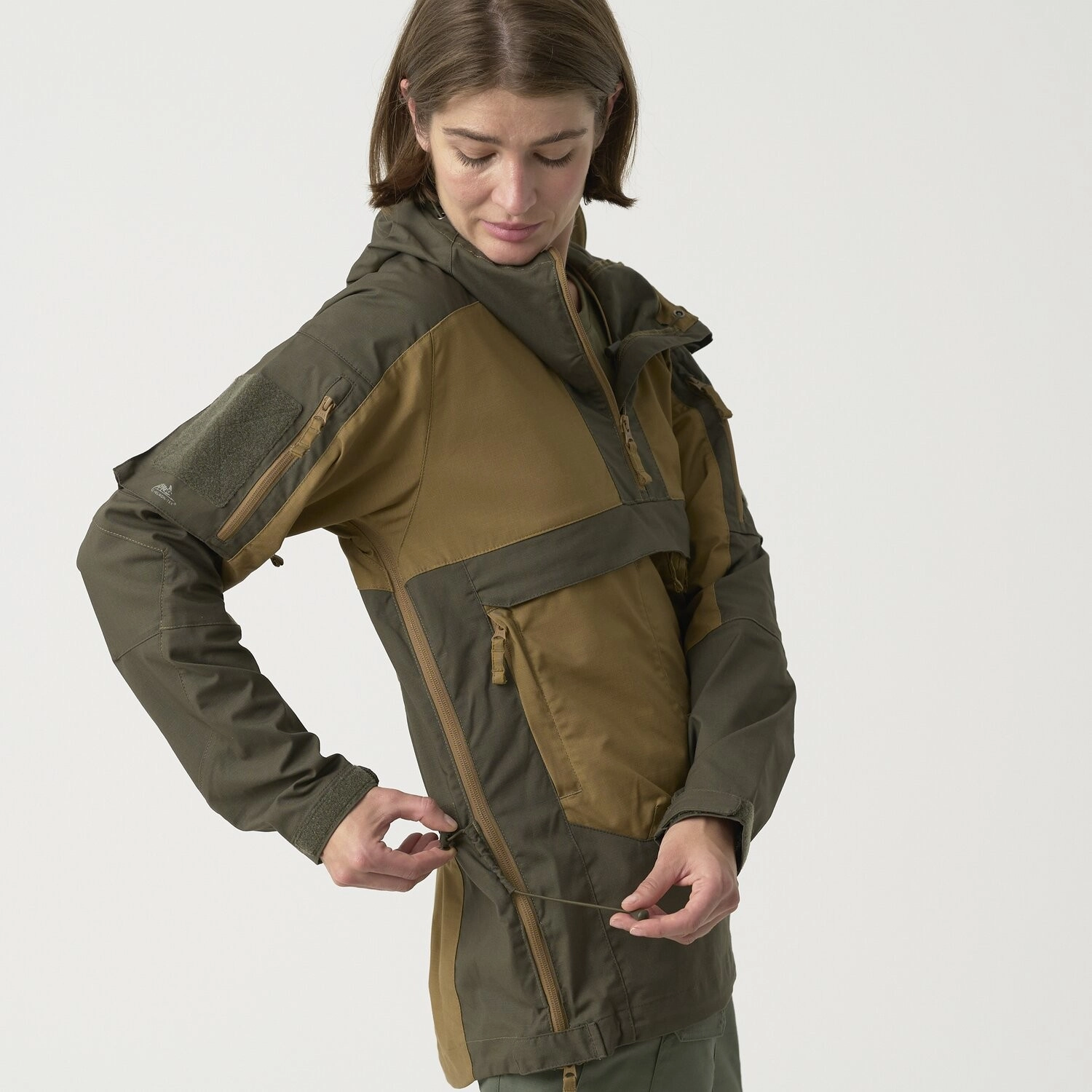 Helikon-Tex Tracer Anorak Jacket - Polycotton Stretch Ripstop - Coyote / Taiga Green