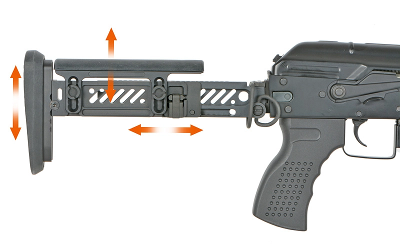 Cyma CM113B AKS-74U Tactical sähköase, Eshooter ETU - musta