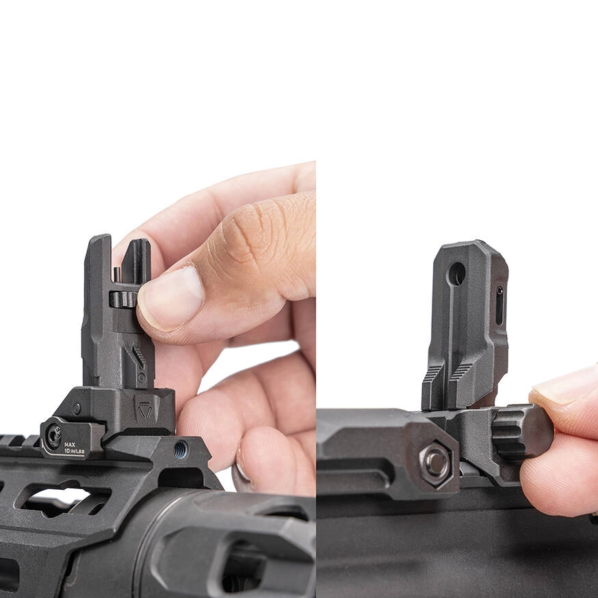 Strike Industries Sidewinder II BUIS Backup Iron Sights - musta