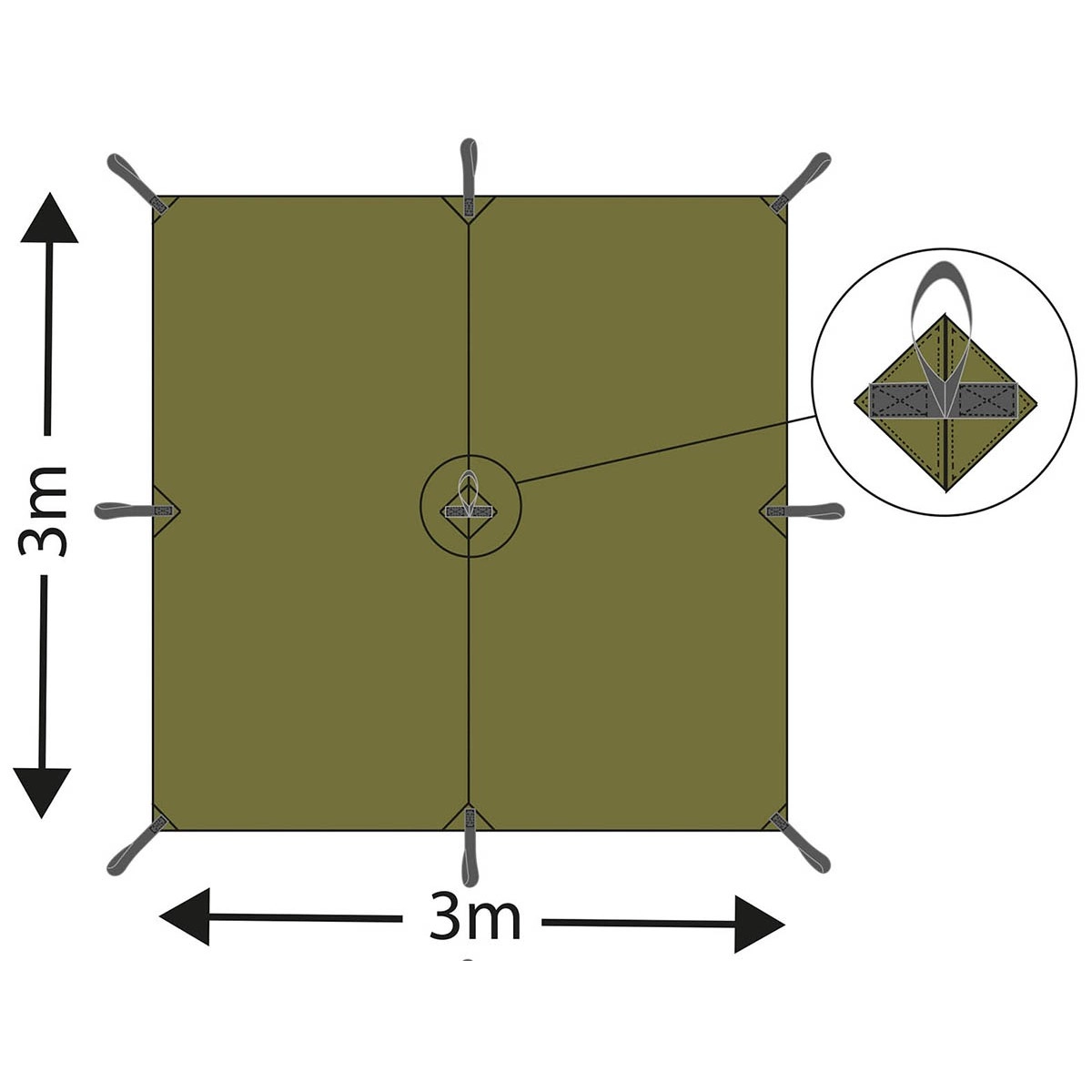 MFH Extreme Tarp 300 x 300 cm - M05 camo