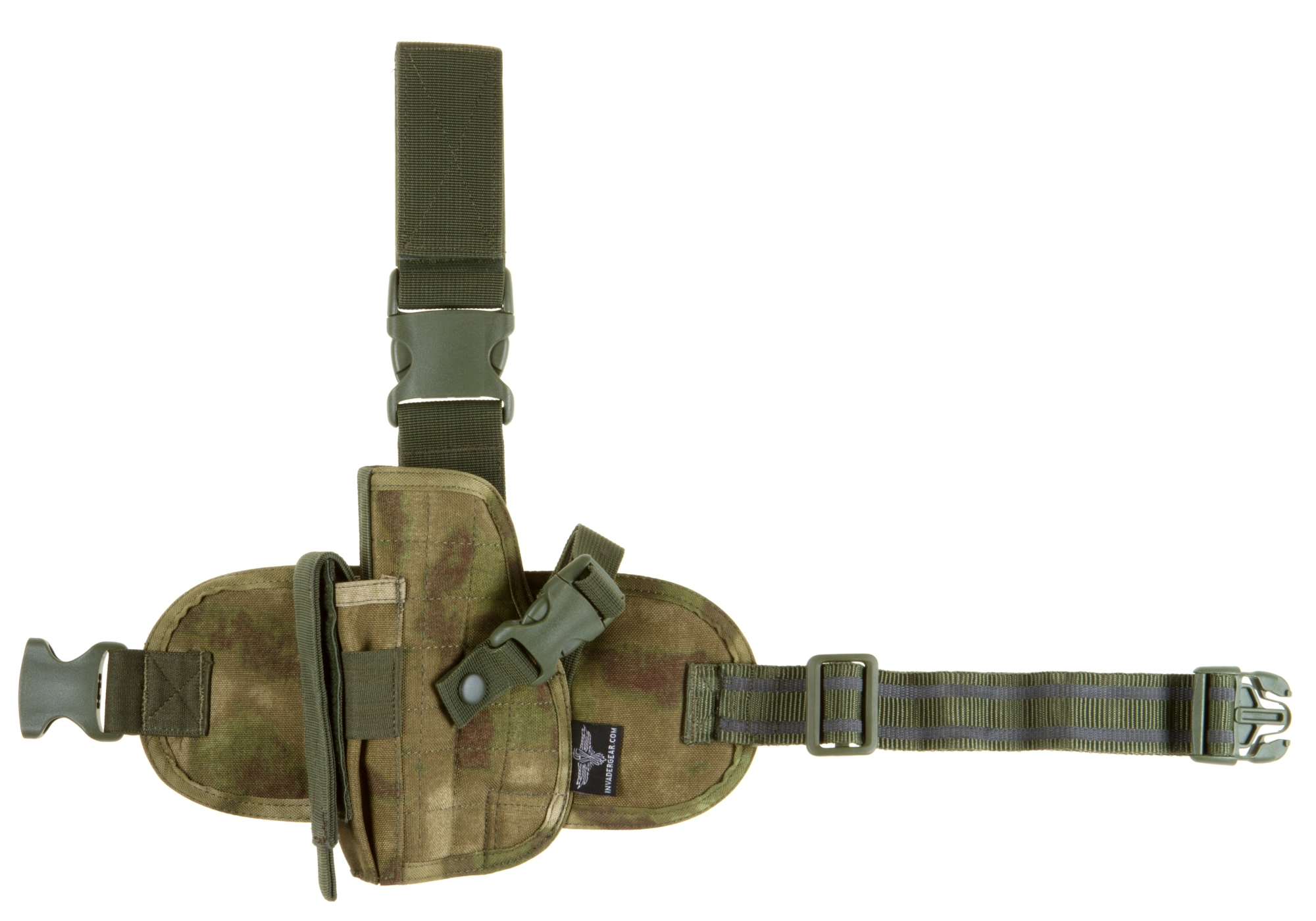 Invader Gear Dropleg Holster reisikotelo, vasemmalle - Everglade