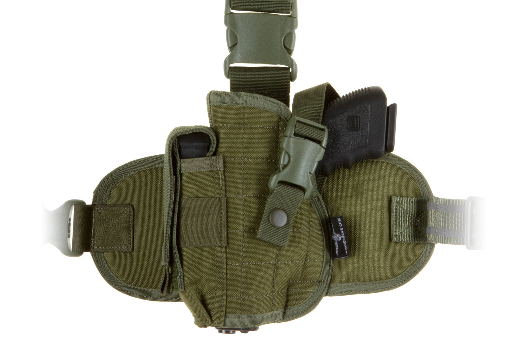 Invader Gear Dropleg Holster reisikotelo, vasemmalle - OD