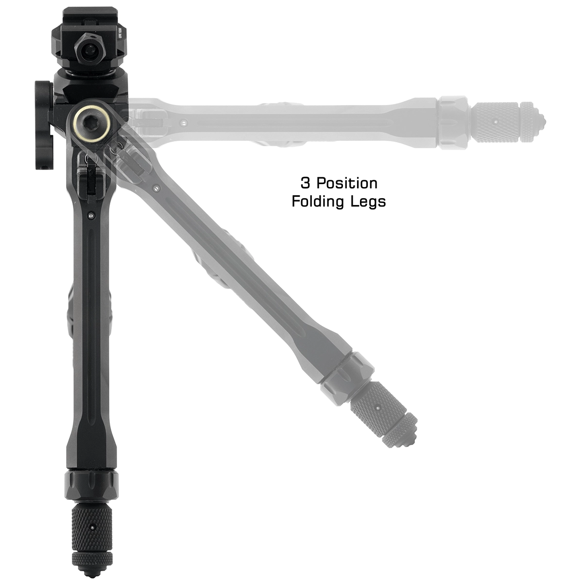 Leapers UTG PRO TBNR Picatinny Bipod, 8.5"-11" Center Height - musta