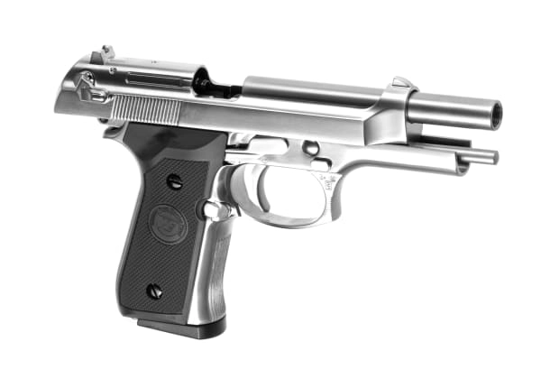 WE Beretta M92 blowback CO2 kaasupistooli, metallinen - hopea