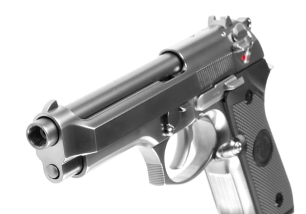 WE Beretta M92 blowback CO2 kaasupistooli, metallinen - hopea