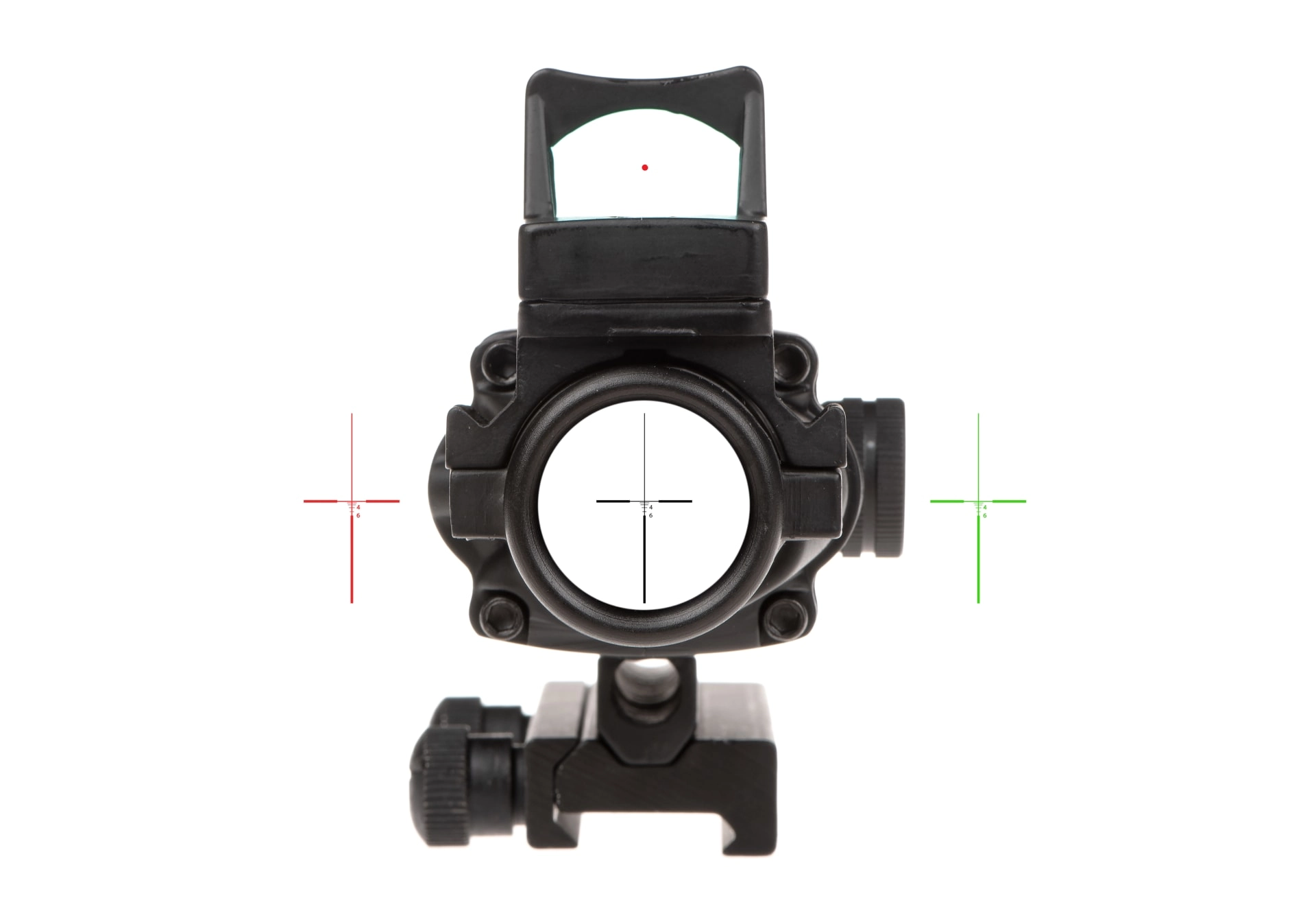 AIM-O ACOG 4x32 kiikaritähtäin kuituoptiikalla + RMR - musta