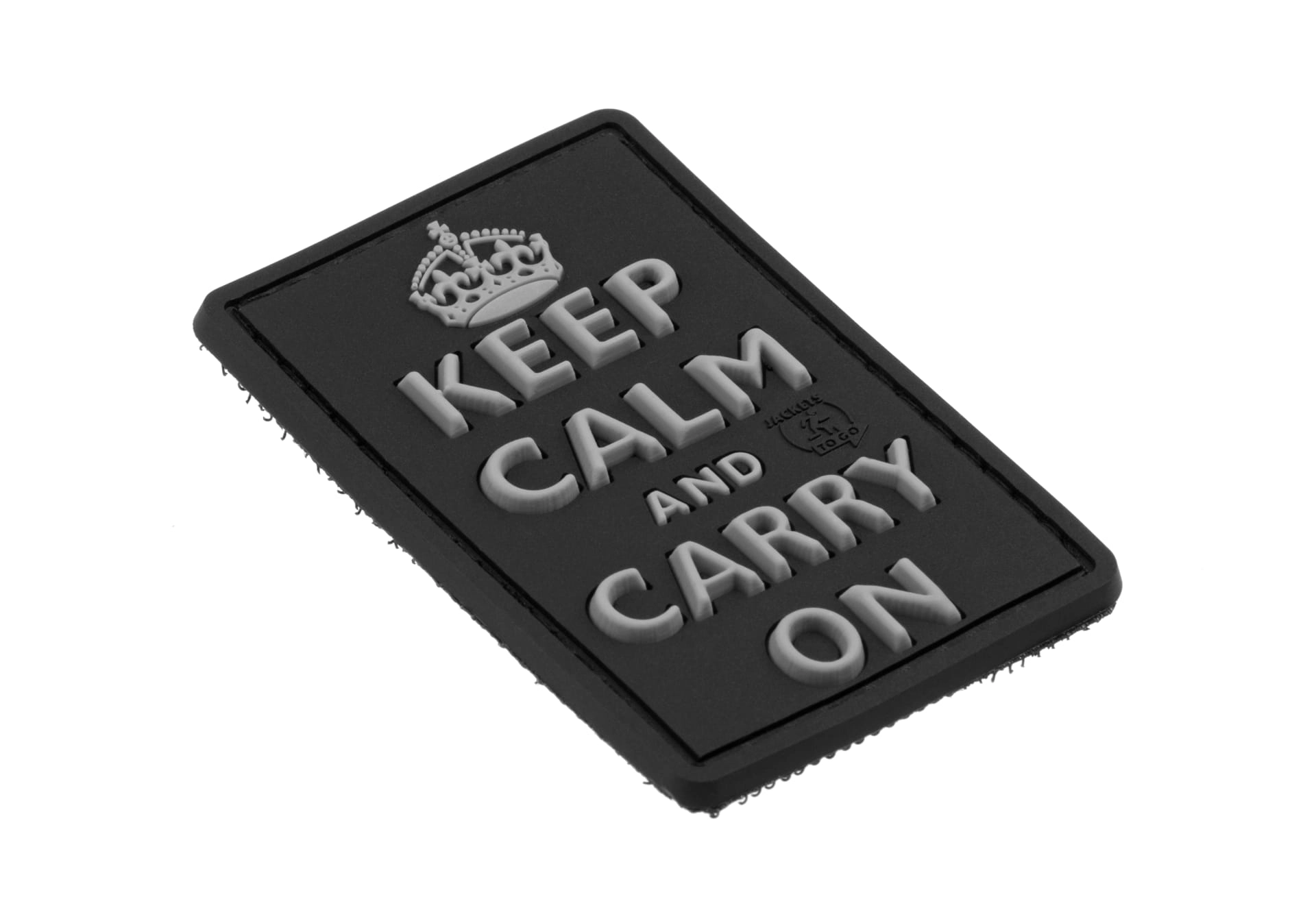 JTG Keep Calm and Carry On 3D velcromerkki - SWAT