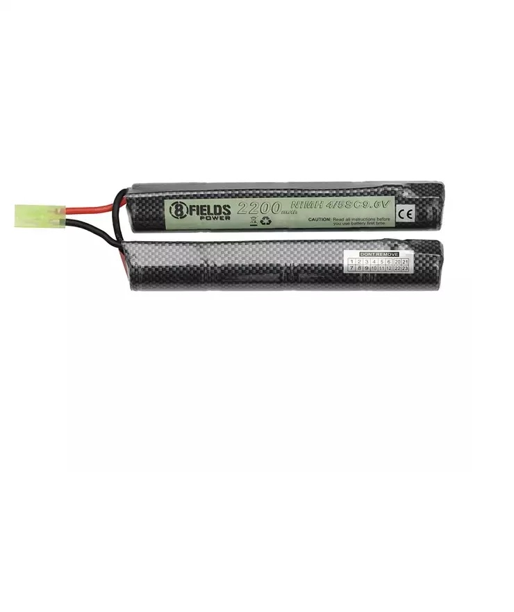 8Fields 9.6V 2200 mAh crane NiMH-akku, mini-liitin