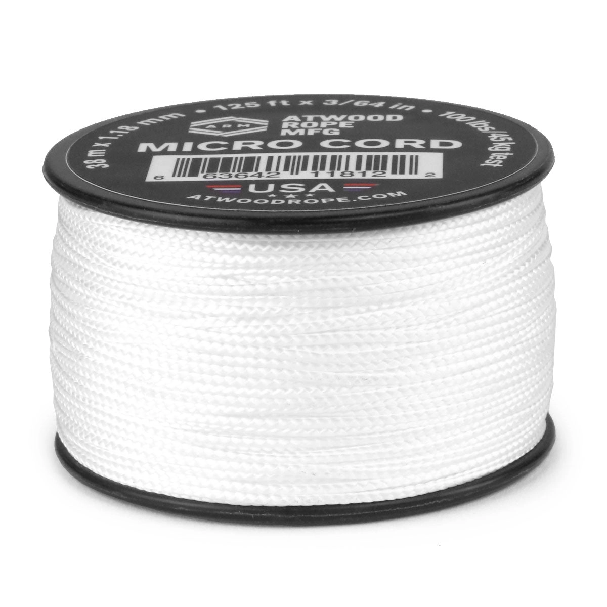 Atwood Rope MFG Dyna X Micro Cord 38m - valkoinen