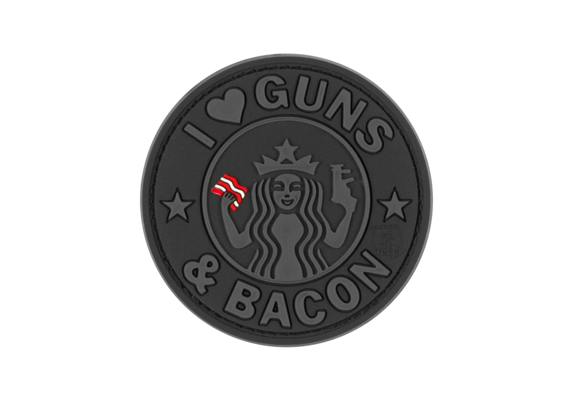 JTG I love Guns and Bacon 3D velcromerkki - Blackops