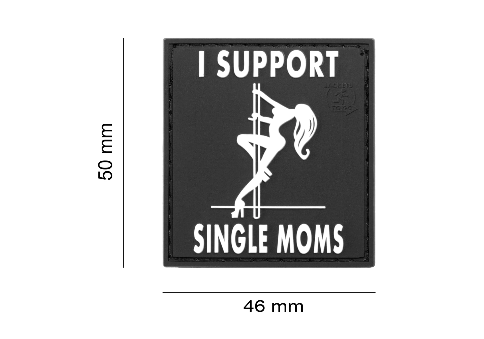 JTG I Support Single Moms 3D velcromerkki - SWAT