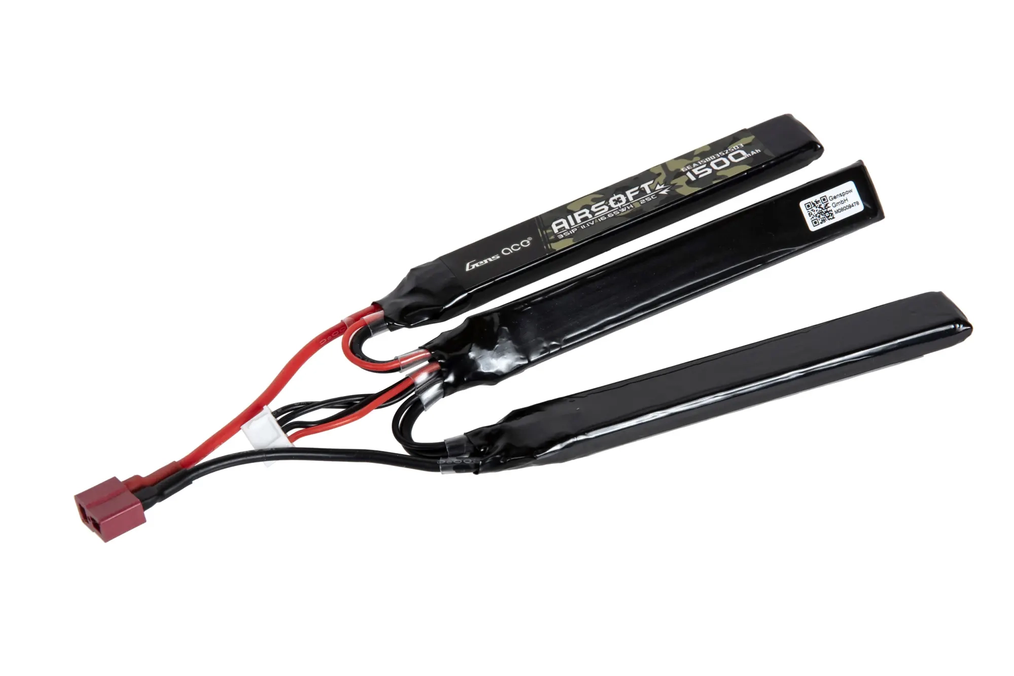 Gens Ace 11.1V 1500mAh 25C Lipo akku - Crane -T-plug