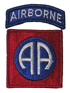 US Army joukko-osastomerkki, 82nd Abn Division, värillinen