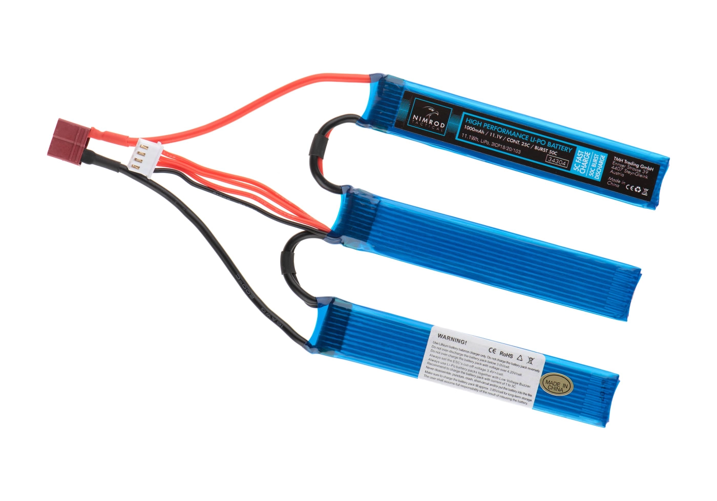 Nimrod Lipo 11.1V 1000mAh 25C Split Type - T-Plug