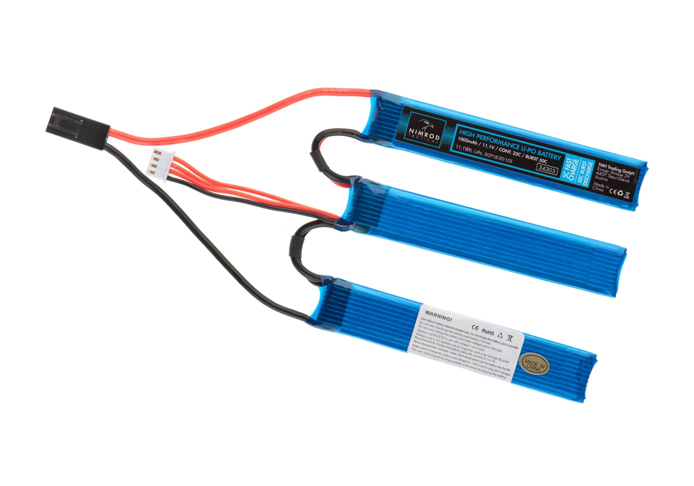 Nimrod Lipo 11.1V 1000mAh 25C Split Type - Mini Tamiya