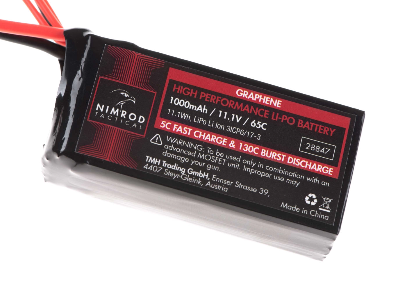 Nimrod Lipo 11.1V 1000mAh 65C Graphene PEQ Type - T-Plug