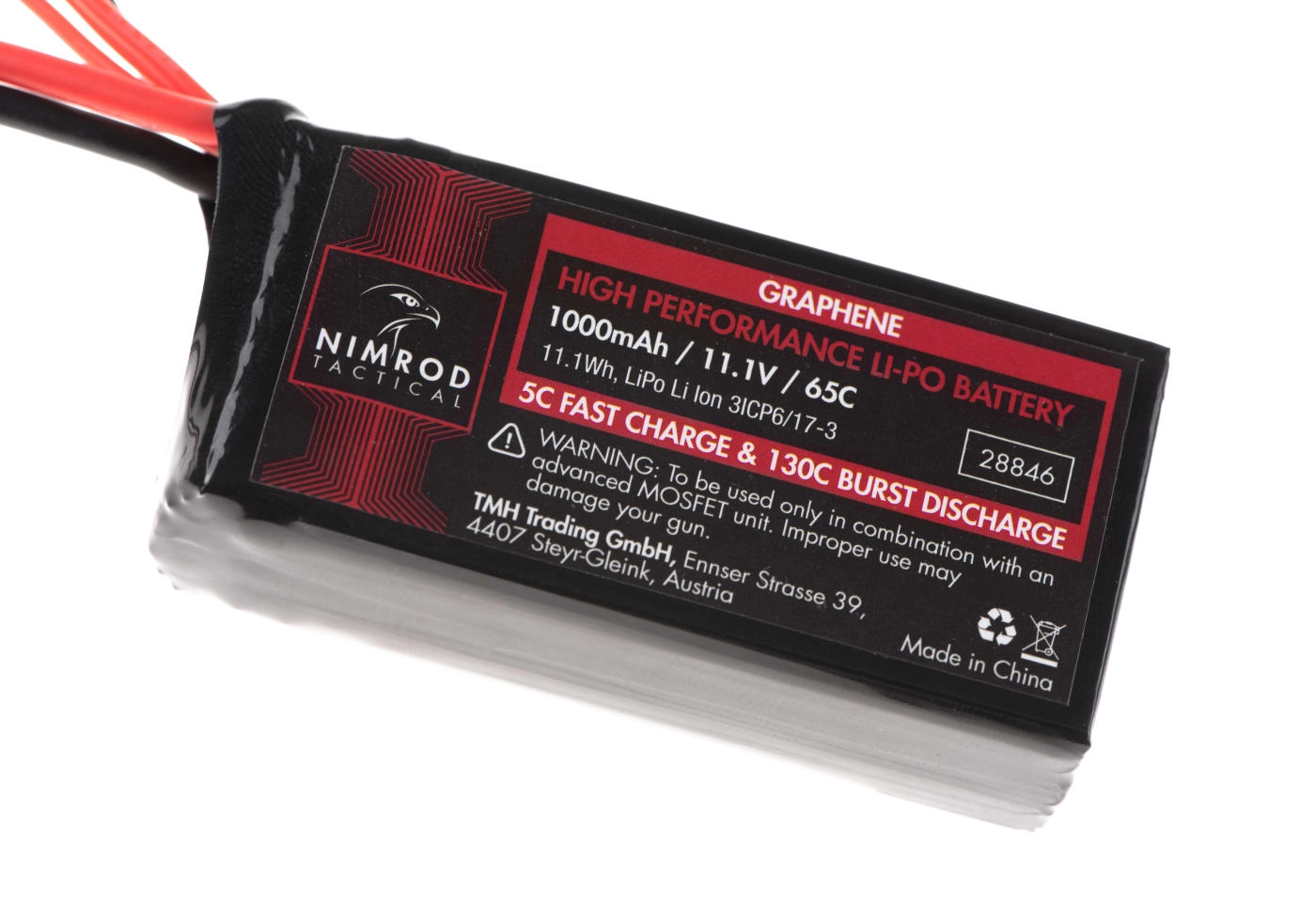 Nimrod Lipo 11.1V 1000mAh 65C Graphene PEQ Type - Mini Tamiya