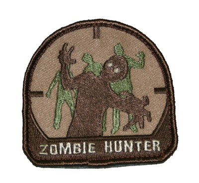"Zombie hunter" -merkki, ruskea (ARID), velkro