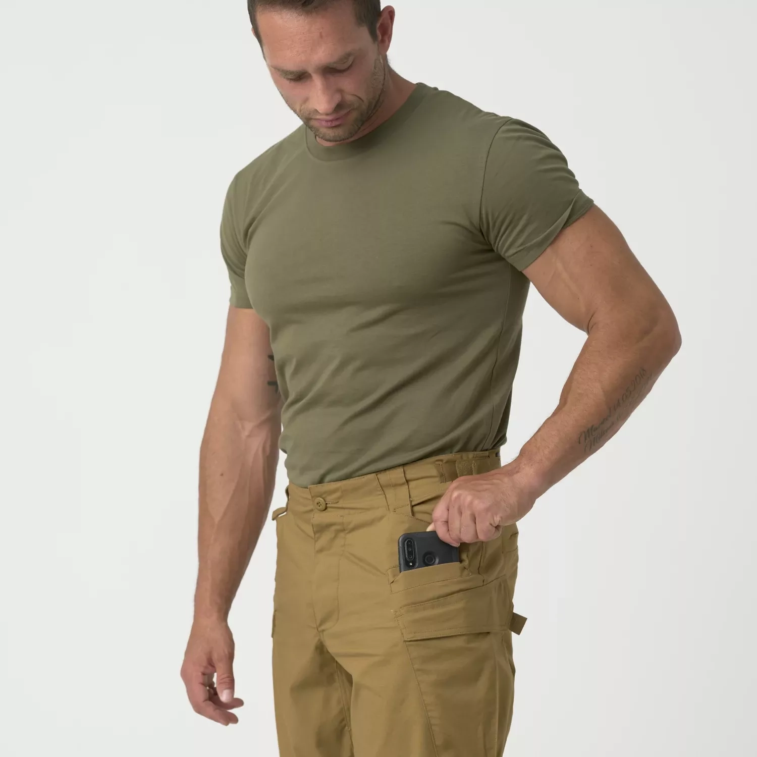 Helikon-Tex SFU Next Mk2 housut - PolyCotton Stretch Ripstop - Olive Green