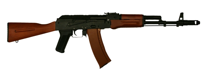 Kalash AK74N, metallinen, puuosilla