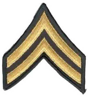 US Army arvomerkit, kangas, hiha, pari - corporal