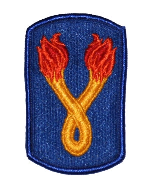 US Army joukko-osastomerkki, 196th Light Brigade, värillinen