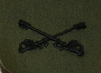 US Army aselajimerkki, cavalry, kangas