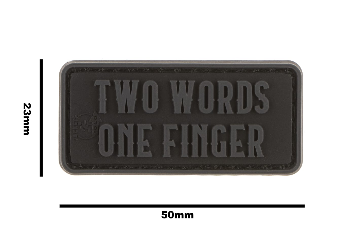 JTG Two Words One Finger Rubber Patch