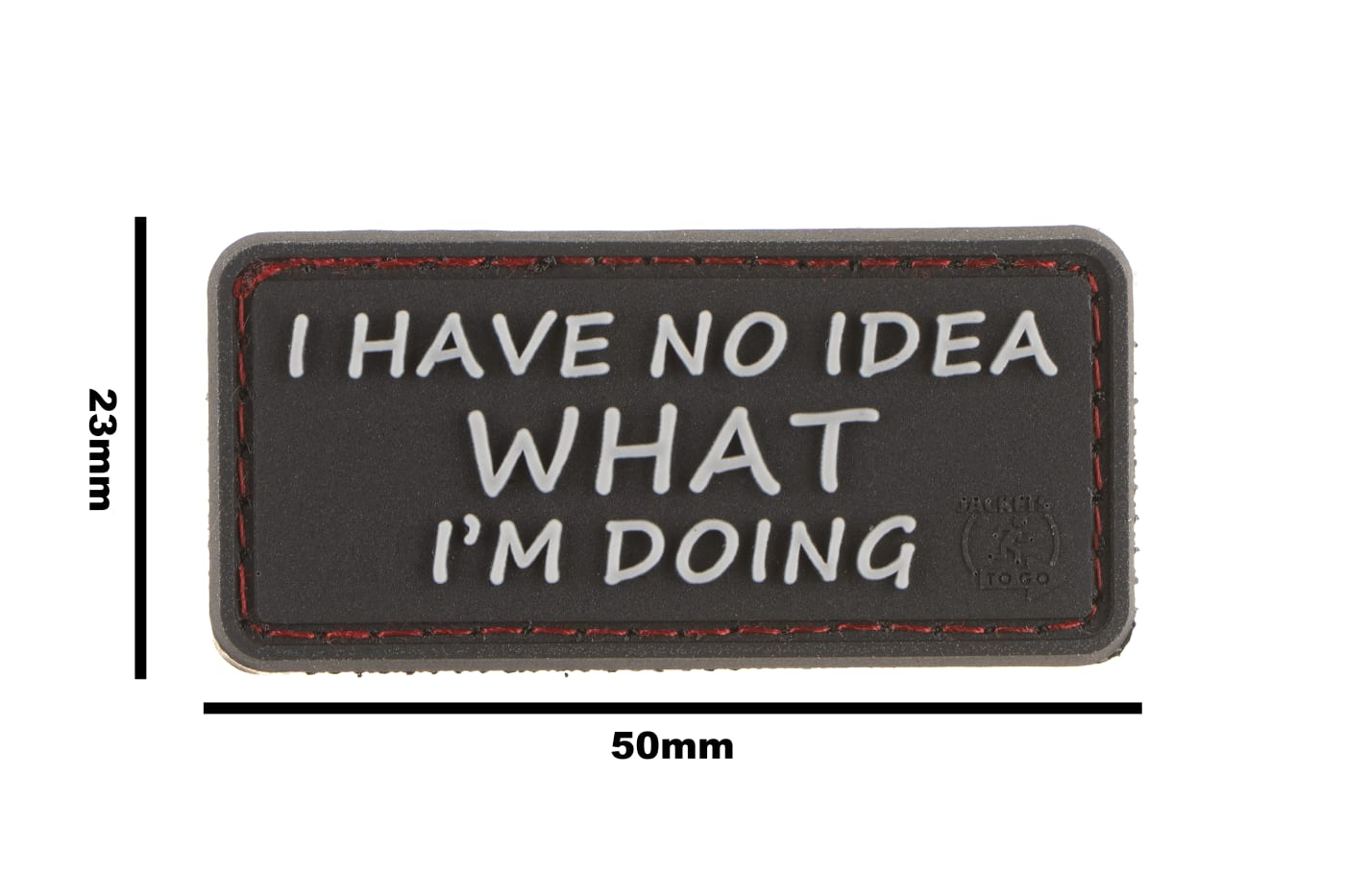 JTG I Have No Idea Rubber Patch - Black