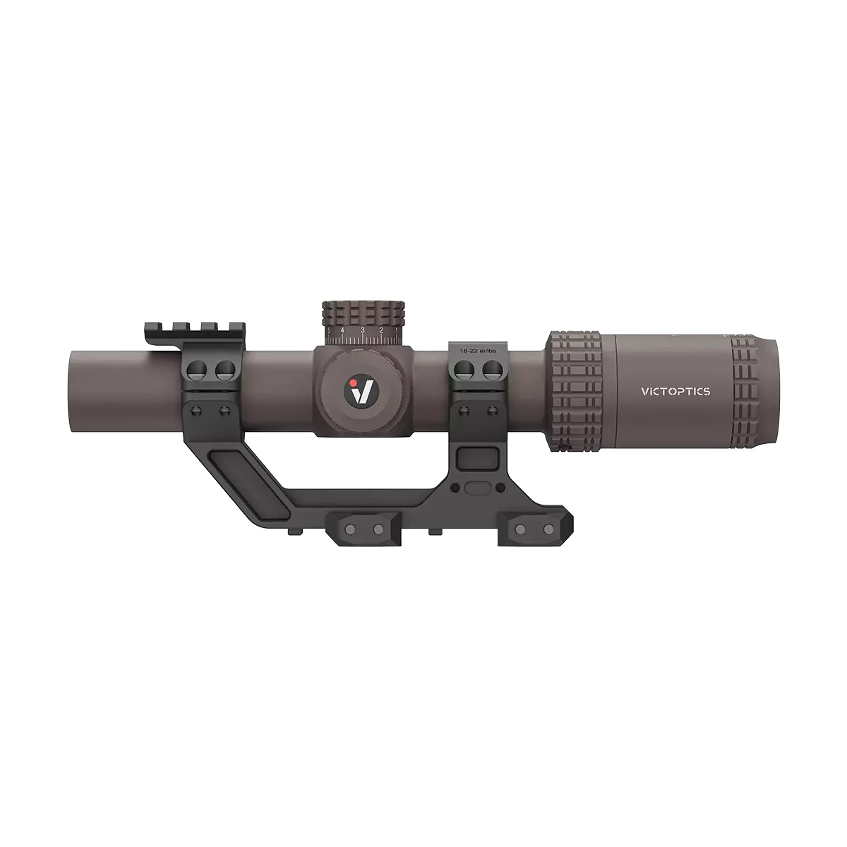 VictOptics S6 1-6x24 LPVO Short Dot Scope - AR Mount Kit - FDE