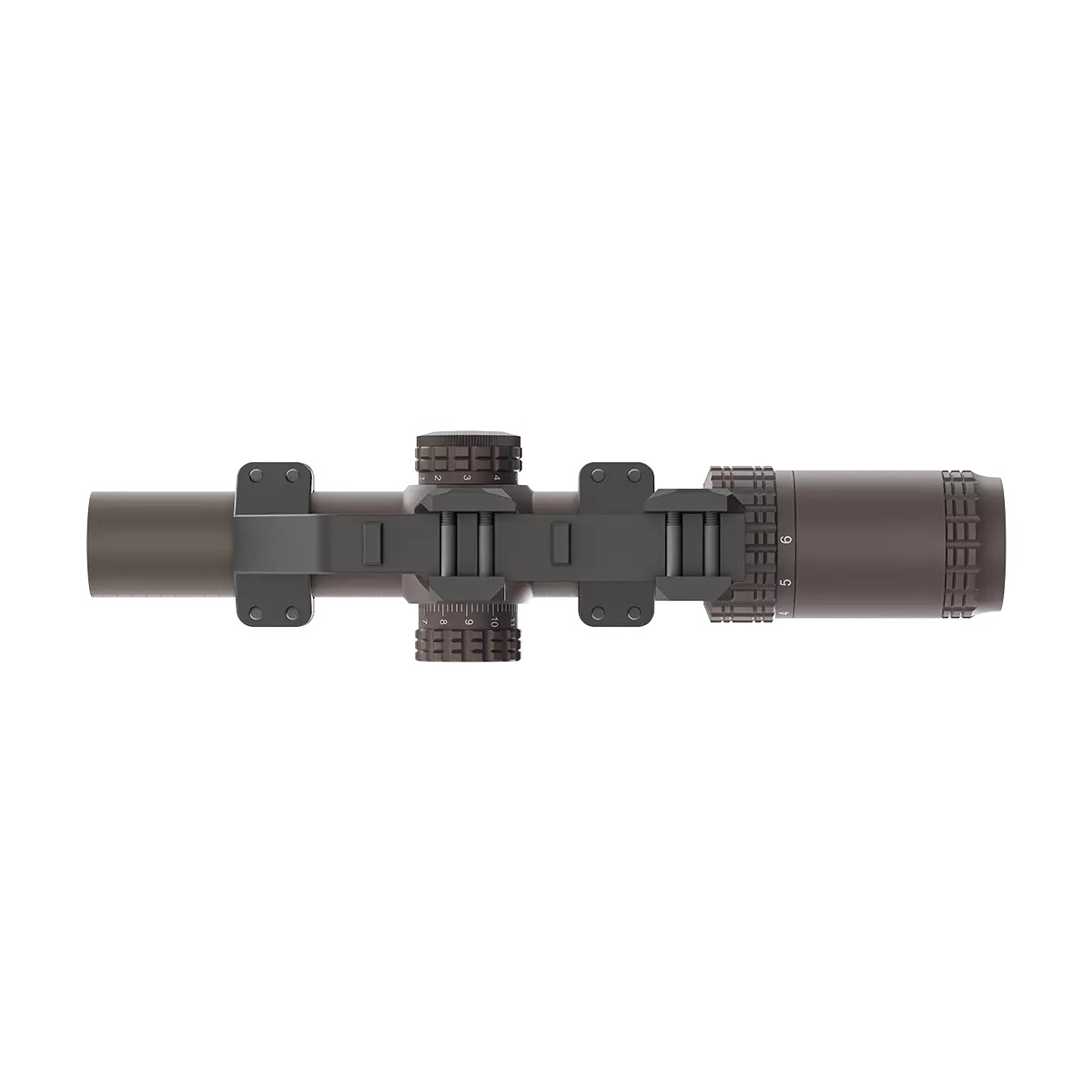 VictOptics S6 1-6x24 LPVO Short Dot Scope - AR Mount Kit - FDE
