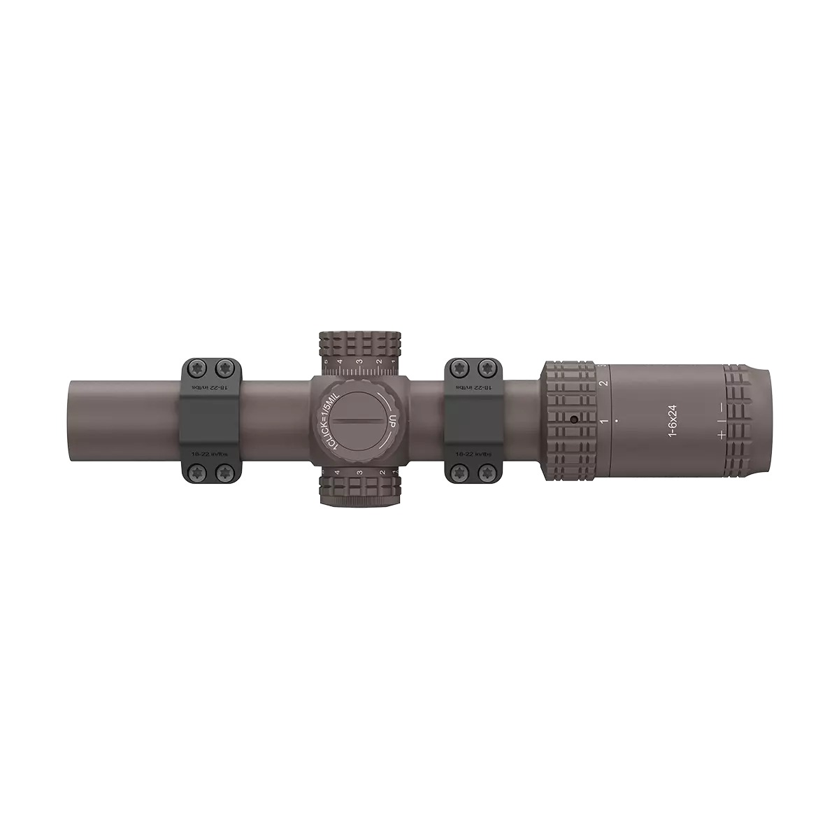 VictOptics S6 1-6x24 LPVO Short Dot Scope - AR Mount Kit - FDE
