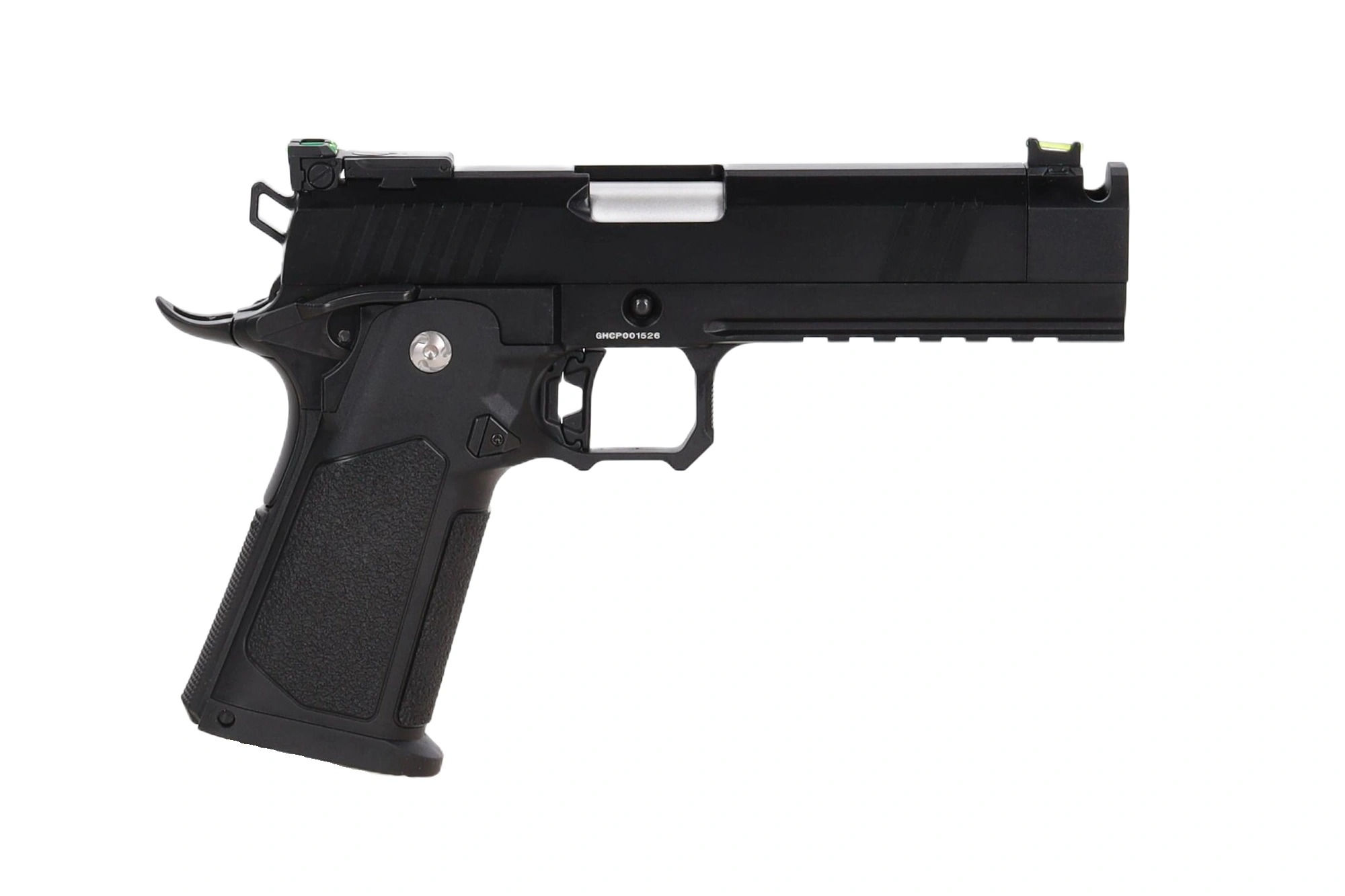 Arcturus Tempest 4.3" Duty Grade Hi-Capa GBB Pistooli - Kompensaattori - Musta